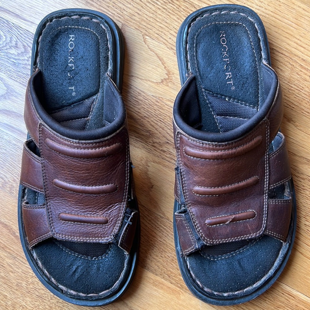 Rockport leather men’s slide sandals